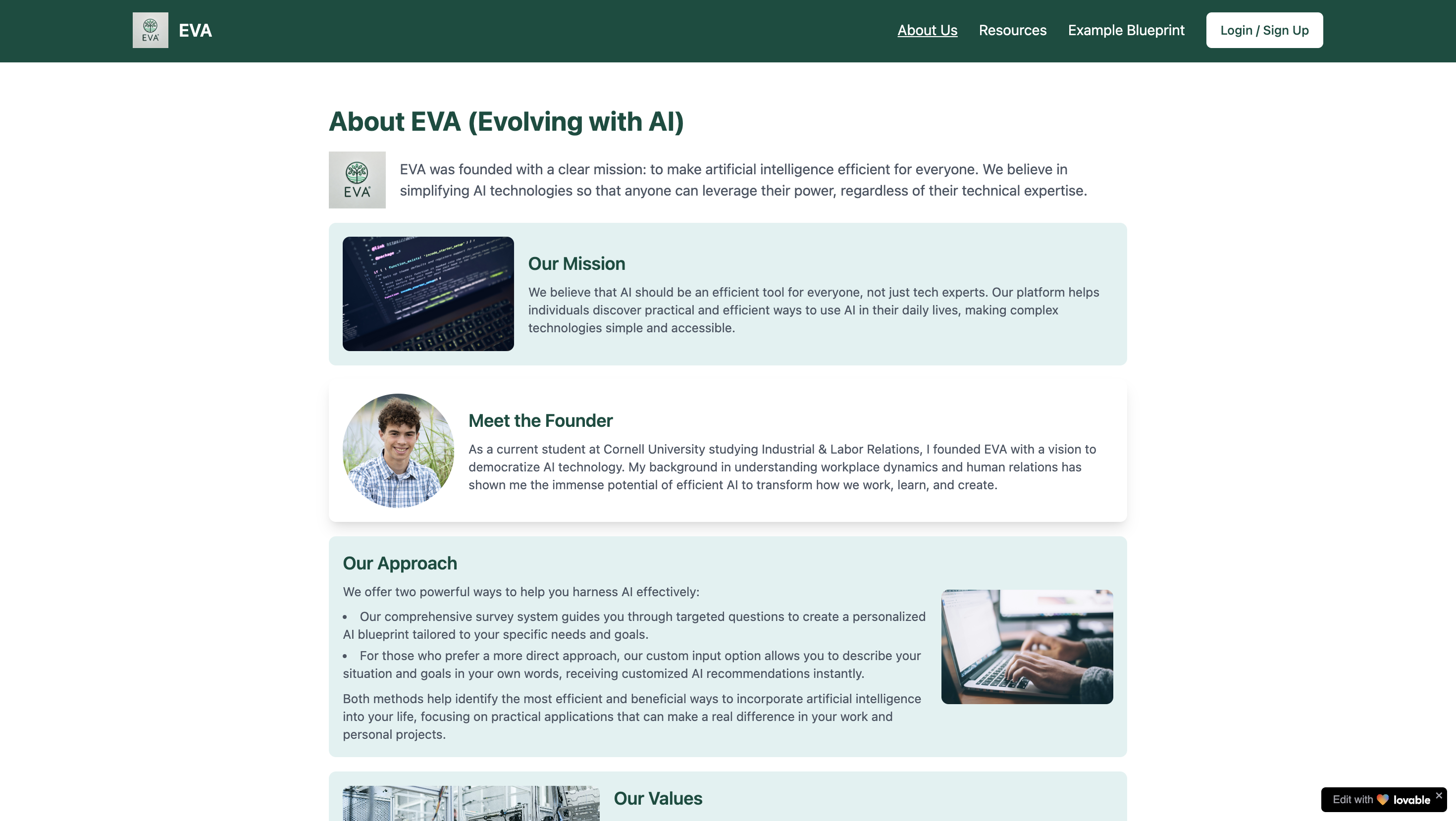 AI recommendation service